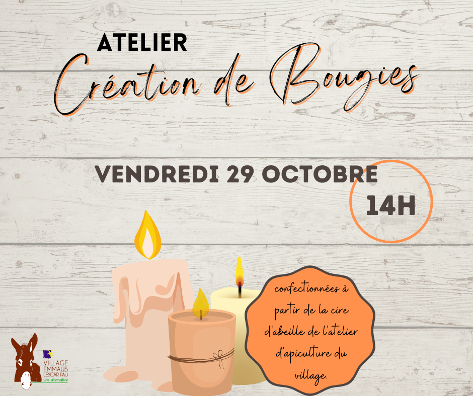 affiche atelier bougie (Publication Facebook)