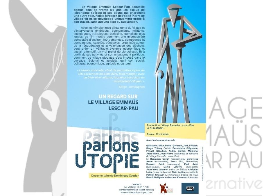 Ce week-end deux projections du documentaire « Parlons Utopie »…