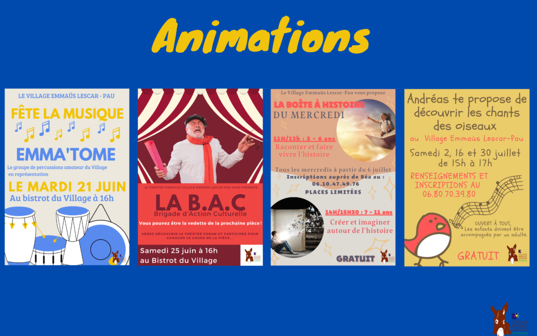 Animations au Village Emmaüs Lescar-Pau