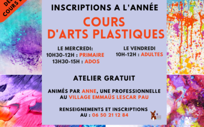 Cours d’arts plastiques au Village Emmaüs Lescar – Pau