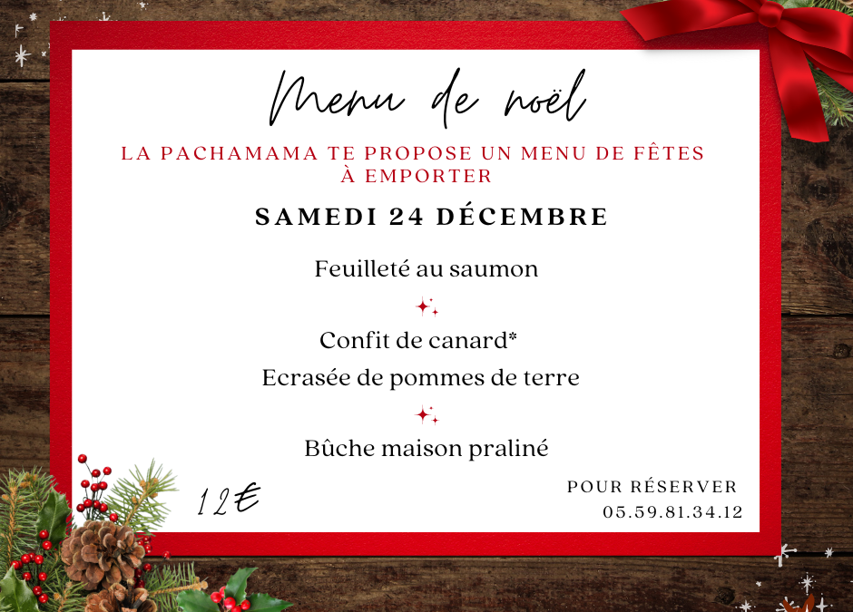 Votre repas de noël à emporter