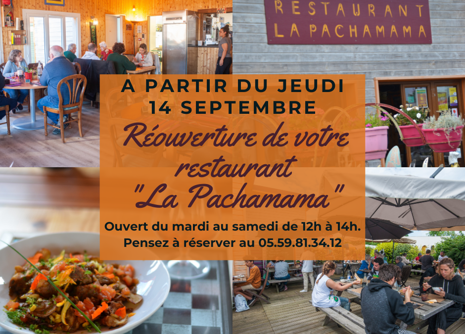 Réouverture de votre restaurant « La Pachamama »