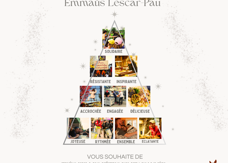 Le Village Emmaüs Lescar-Pau vous souhaite de très belles fêtes de fin d’année !