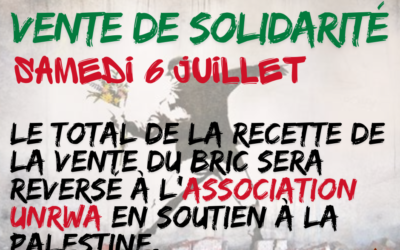 Vente de solidarité avec la Palestine