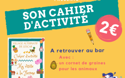 Le cahier d’activités du Village Emmaüs Lescar-Pau à retrouver au bar
