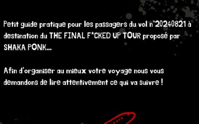 Concert SHAKA PONK // Infos pratiques