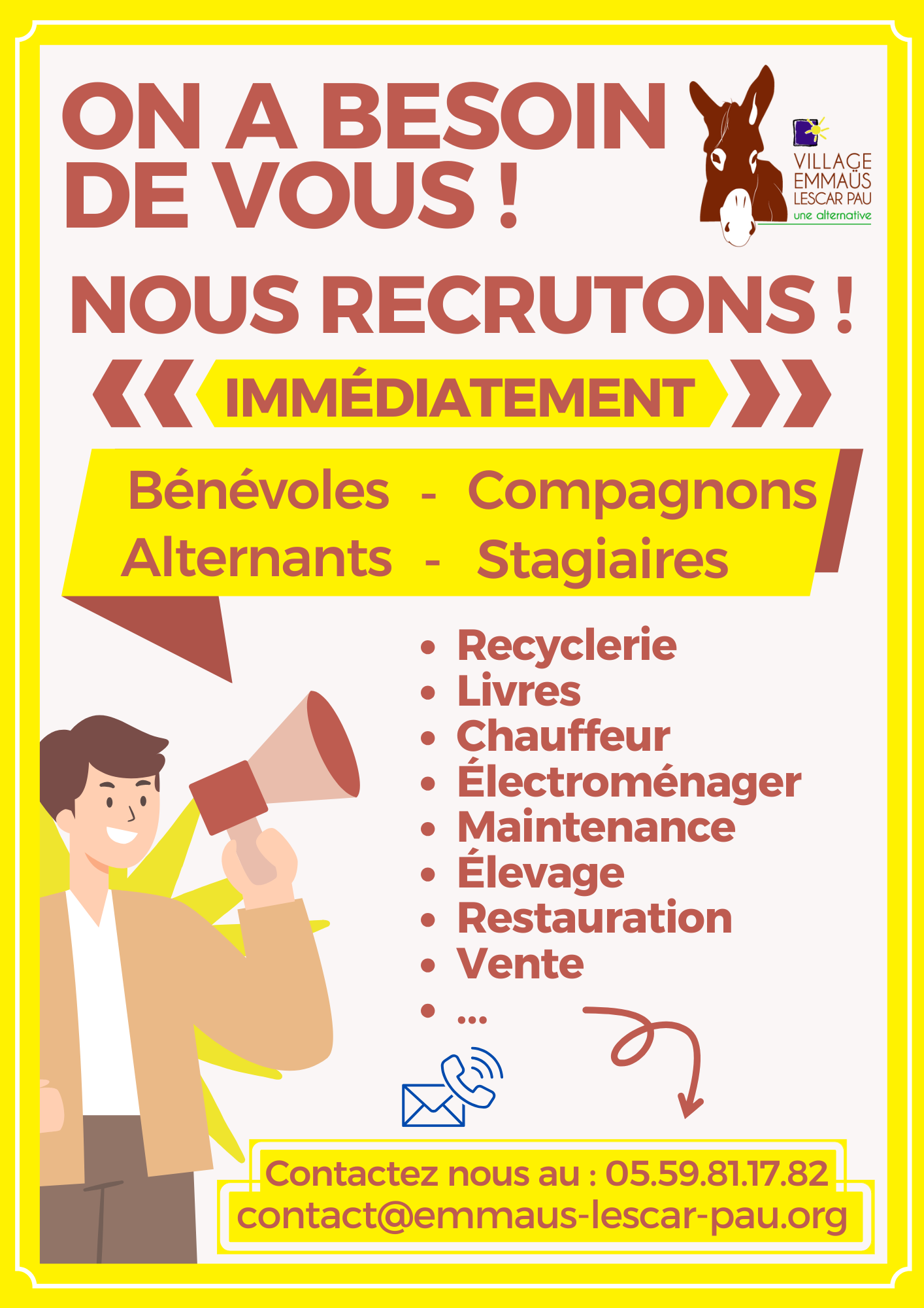 Nous recrutons A4